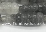 CFG1526 15.5 inches 10*35mm carved teardrop cloudy quartz beads