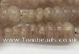 CFG1528 15.5 inches 10*35mm carved teardrop strawberry quartz beads