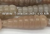 CFG1529 15.5 inches 10*35mm carved teardrop moonstone beads