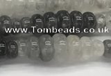 CFG1541 15.5 inches 10*30mm carved rice cloudy quartz beads