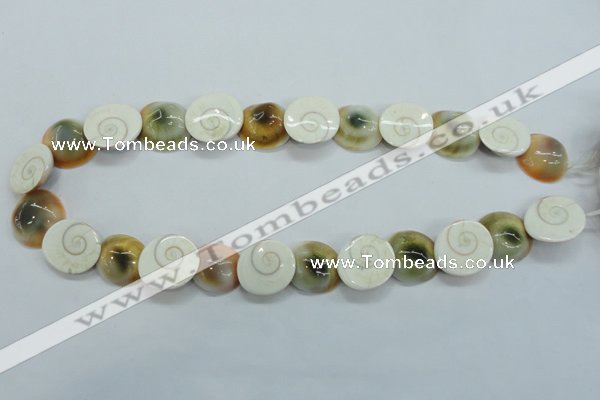 CFG22 15.5 inches 16*18mm carved flower shell gemstone beads