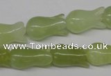 CFG237 15.5 inches 10*17mm carved flower New jade gemstone beads