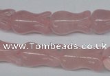 CFG238 15.5 inches 12*20mm carved flower rose quartz beads