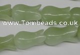 CFG239 15.5 inches 12*20mm carved flower New jade gemstone beads