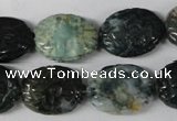 CFG246 15.5 inches 15*20mm carved oval Indian agate beads