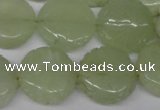 CFG250 15.5 inches 20mm carved coin New jade gemstone beads