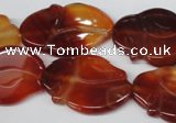 CFG278 15.5 inches 22*30mm carved animal red agate beads