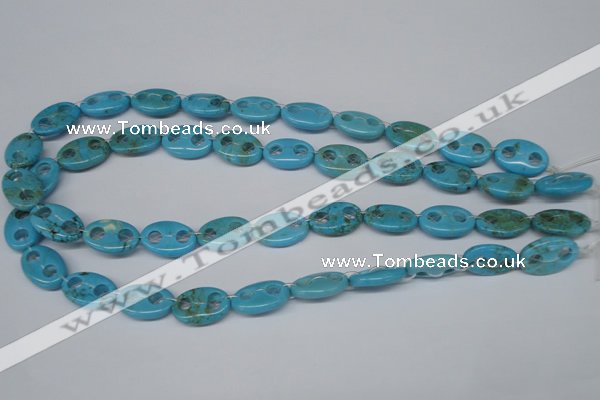 CFG291 15.5 inches 12*18mm carved oval turquoise beads