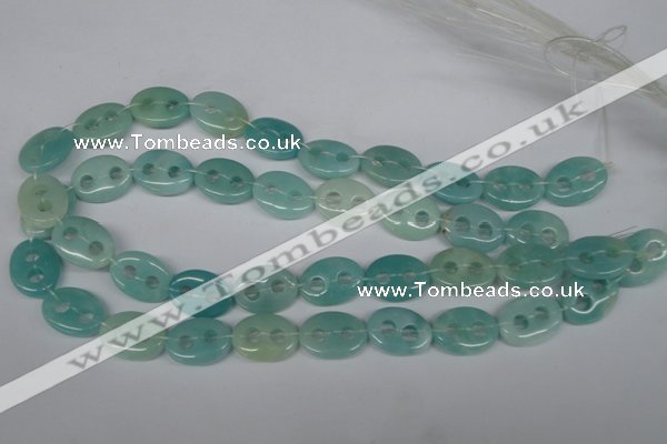 CFG294 15.5 inches 15*20mm carved oval amazonite gemstone beads