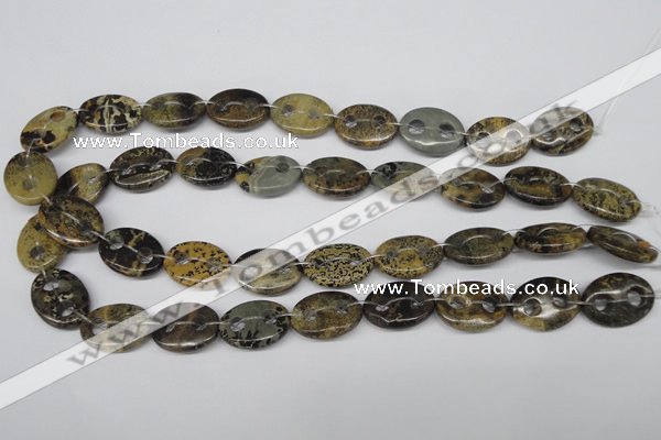 CFG297 15.5 inches 15*20mm carved oval artistic gemstone beads