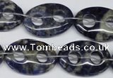 CFG300 15.5 inches 18*25mm carved oval sodalite gemstone beads