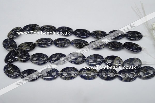 CFG300 15.5 inches 18*25mm carved oval sodalite gemstone beads