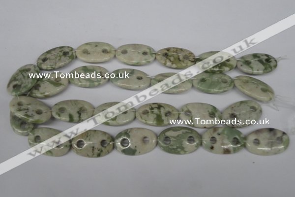 CFG306 15.5 inches 20*30mm carved oval peace stone beads