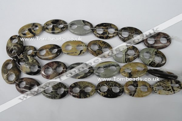 CFG312 15.5 inches 20*30mm carved oval artistic gemstone beads