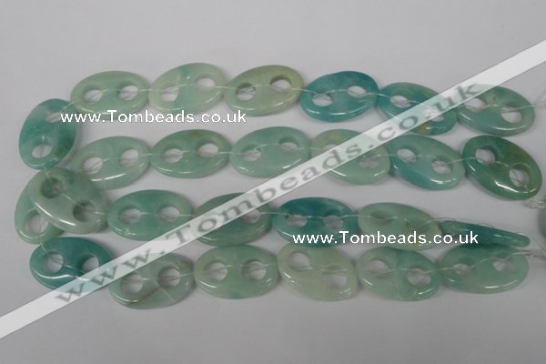 CFG313 15.5 inches 20*30mm carved oval amazonite gemstone beads