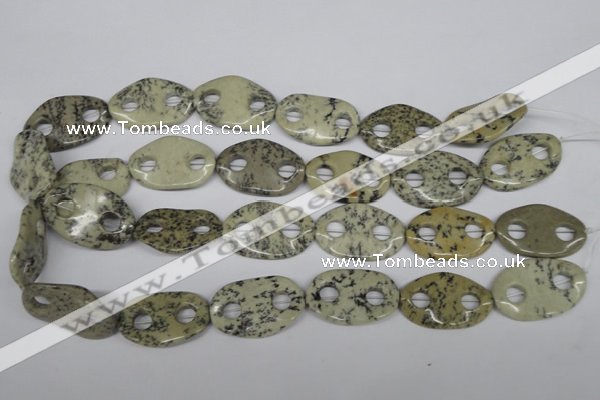 CFG315 15.5 inches 20*30mm carved oval artistic gemstone beads