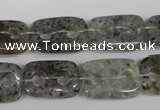 CFG323 15.5 inches 15*20mm carved rectangle moss quartz beads