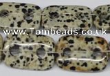 CFG329 15.5 inches 18*25mm carved rectangle dalmation jasper beads