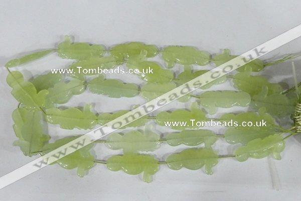 CFG514 15.5 inches 18*34mm carved animal New jade beads