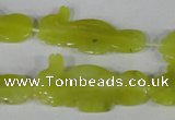 CFG515 15.5 inches 18*34mm carved animal Korean jade beads