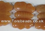 CFG520 15.5 inches 30*38mm carved animal red aventurine beads