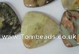 CFG532 15.5 inches 25*25mm carved triangle jasper gemstone beads