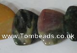 CFG540 15.5 inches 25*25mm carved triangle Indian agate beads