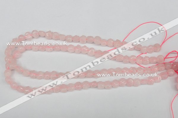 CFG58 15.5 inches 8*10mm carved pig-shaped rose quartz beads