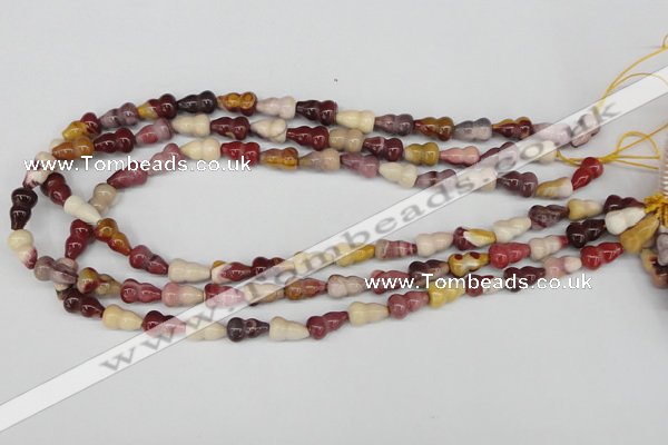 CFG61 15.5 inches 8*13mm carved calabash mookaite gemstone beads