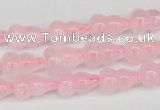 CFG63 15.5 inches 8*13mm carved calabash rose quartz beads