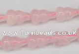 CFG64 15.5 inches 10*16mm carved calabash rose quartz beads