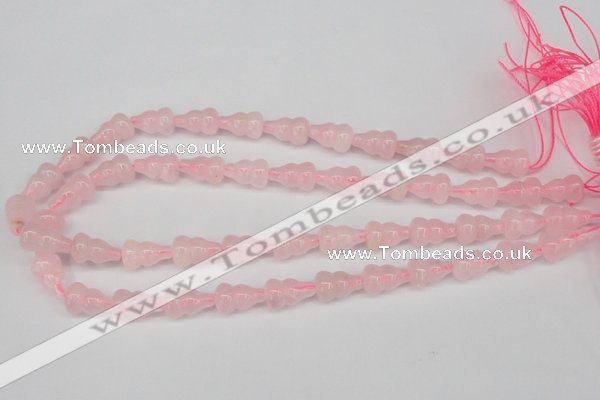 CFG64 15.5 inches 10*16mm carved calabash rose quartz beads