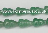 CFG66 15.5 inches 10*16mm carved calabash green aventurine beads