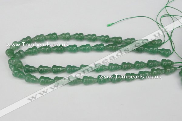 CFG66 15.5 inches 10*16mm carved calabash green aventurine beads