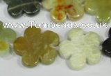 CFG664 15.5 inches 20mm carved flower flower jade beads