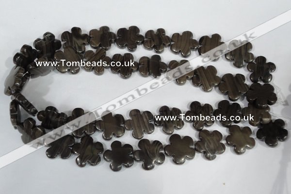 CFG682 15.5 inches 20mm carved flower grain stone beads