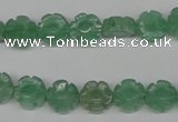 CFG70 15.5 inches 10mm carved flower green aventurine beads