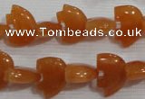 CFG771 15.5 inches 10*15mm carved animal red aventurine beads