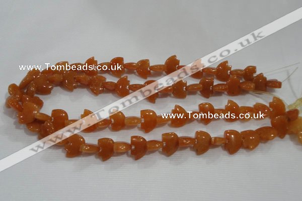 CFG771 15.5 inches 10*15mm carved animal red aventurine beads