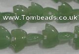 CFG772 15.5 inches 10*15mm carved animal green aventurine beads