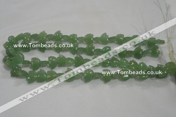 CFG772 15.5 inches 10*15mm carved animal green aventurine beads