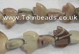 CFG780 15.5 inches 10*15mm carved animal jasper beads