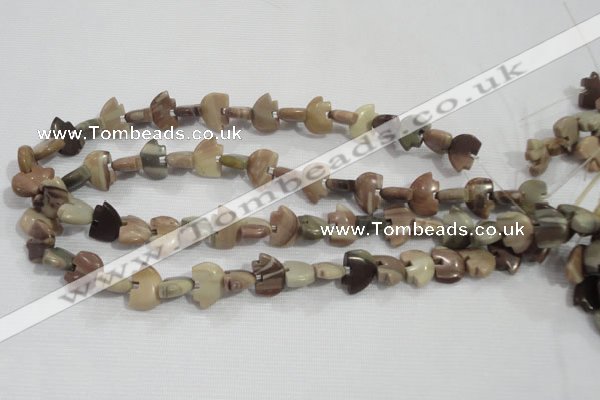 CFG780 15.5 inches 10*15mm carved animal jasper beads