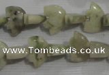 CFG781 15.5 inches 10*15mm carved animal lucky jade beads