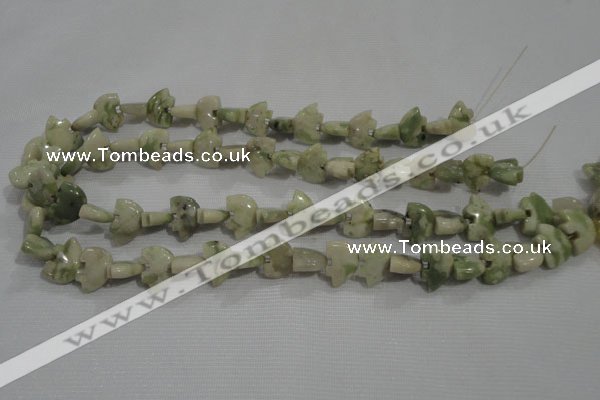 CFG781 15.5 inches 10*15mm carved animal lucky jade beads