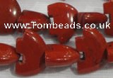 CFG805 12.5 inches 14*18mm carved animal red jasper beads