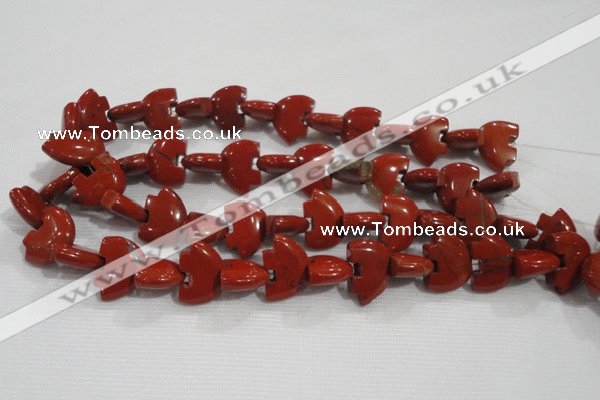 CFG805 12.5 inches 14*18mm carved animal red jasper beads