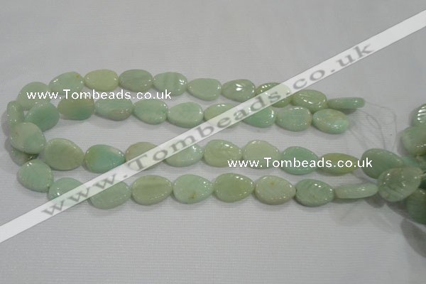 CFG815 12.5 inches 15*20mm carved leaf amazonite beads wholesale