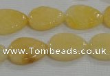 CFG820 12.5 inches 15*20mm carved leaf yellow jade beads wholesale