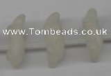 CFG865 Top-drilled 14*20mm carved animal white jade gemstone beads